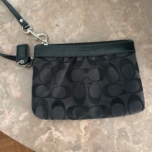 Coach black wristlet